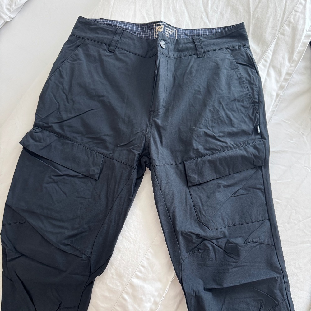 Orage Men's Black Cargo Pants (30x32) - 4-Way Stretch, Athletic Material